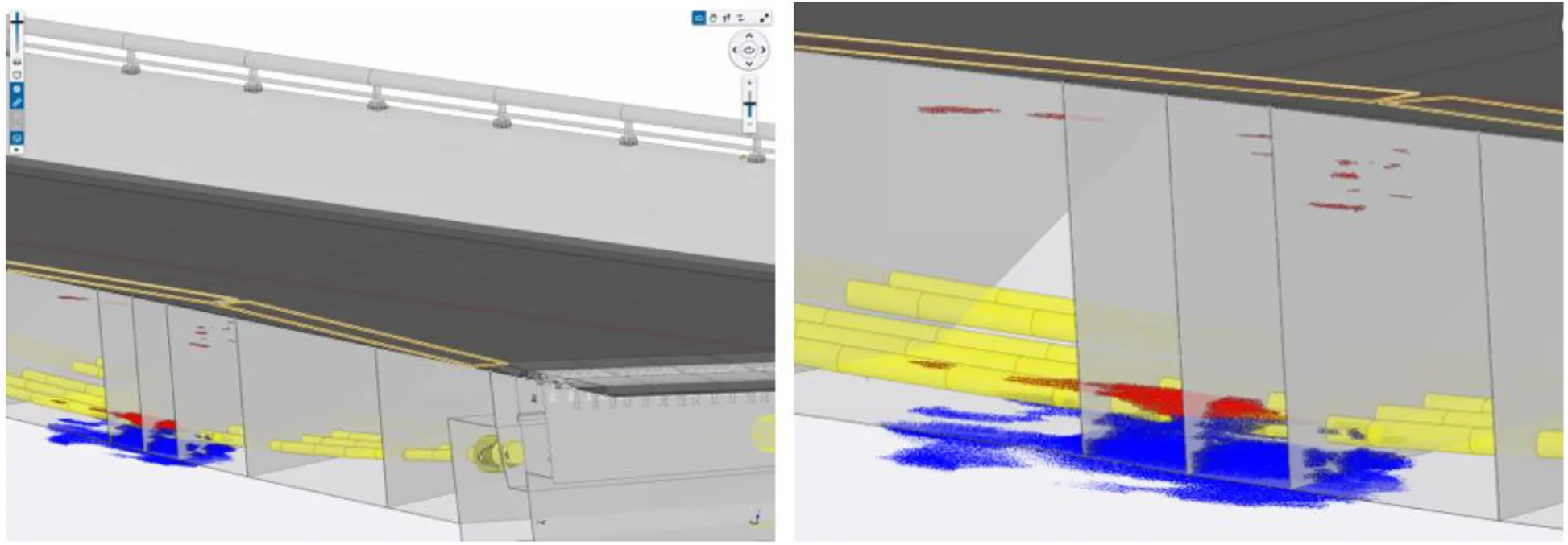 Ultrasound scan results in BIM model